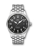 IWC Pilot’s Watch Mark XVIII Black Dial Silver Steel Strap Watch for Men - IW327015