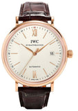 IWC Portofino Automatic White Dial Brown Leather Strap Watch for Men - IW356504