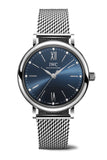 IWC Portofino Automatic Blue Dial Silver Mesh Bracelet Watch for Women - IW357404