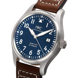 IWC Pilot's Mark XVIII Le Petit Prince Blue Dial Brown Leather Strap Watch for Men - IW327004