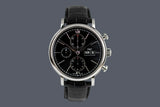 IWC Portofino Chronograph Black Dial Black Leather Strap Watch for Men - IW391029