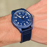 IWC Pilot’s Watch Automatic "Laureus Sport for Good" Edition Blue Dial Blue Nylon Strap Watch for Men - IW328101