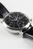 IWC Portofino Chronograph Black Dial Black Leather Strap Watch for Men - IW391008