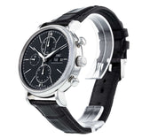 IWC Portofino Chronograph Black Dial Black Leather Strap Watch for Men - IW391008