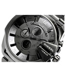 Diesel Mega Chief Chronograph Grey Dial Grey Steel Strap Watch for Men - DZ4282
