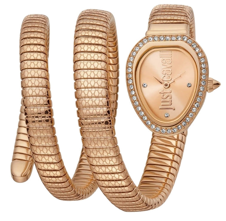 Just Cavalli Doppio Rose Gold Dial Rose Gold Steel Strap Watch for Women - JC1L163M0035
