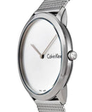 Calvin Klein Minimal Silver Dial Silver Mesh Bracelet Watch for Men - K3M211Y6