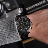 Tissot PRC 200 Chronograph Black Dial Black Rubber Strap Watch for Men - T114.417.17.057.00