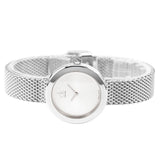 Calvin Klein Firm White Dial Silver Mesh Bracelet Watch for Women - K3N23126