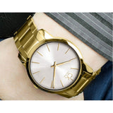 Calvin Klein City Silver Dial Gold Steel Strap Watch for Men - K2G21546