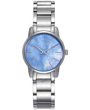 Calvin Klein City Mother of Pearl Blue Dial Silver Steel Strap Watch for Women - K2G2314X