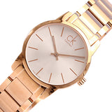 Calvin Klein City White Mother of Pearl Dial Rose Gold Steel Strap Watch for Women - K2G23646