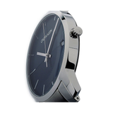 Calvin Klein City Blue Dial Silver Steel Strap Watch for Men - K2G2G14Q