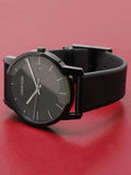 Calvin Klein City Quartz Black Dial Black Leather Strap Watch for Men - K2G2G4C1