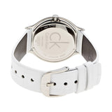 Calvin Klein Skirt White Dial White Leather Strap Watch for Women - K2U231K6