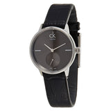 Calvin Klein Skirt Black Dial Black Leather Strap Watch for Women  - K2U231C1