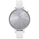 Calvin Klein Equal White Dial White Leather Strap Watch for Women - K3E231L6