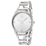 Calvin Klein Stately Silver Dial Silver Steel Strap Watch for Women - K3G2312W