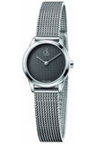 Calvin Klein Minimal Grey Dial Silver Mesh Bracelet Watch for Women - K3M2312X