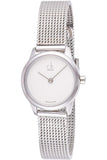 Calvin Klein Minimal White Dial Silver Mesh Bracelet Watch for Women - K3M2312Y