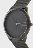 Calvin Klein Minimal Grey Dial Grey Mesh Bracelet Watch for Men - K3M517P4