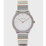 Calvin Klein Minimal Silver Dial Silver Mesh Strap Watch For Men - K3M521Y6