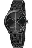 Calvin Klein Minimal Black Dial Black Mesh Bracelet Watch for Women - K3M5245X