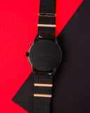 Calvin Klein Minimal Black Dial Black Steel Strap Watch For Men - K3M524Z1