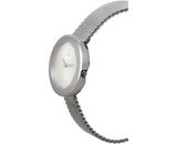 Calvin Klein Firm White Dial Silver Mesh Bracelet Watch for Women - K3N23126