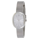 Calvin Klein Incentive Silver Dial Silver Mesh Bracelet Watch for Women - K3P23126