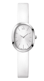 Calvin Klein Incentive White Dial White Leather Strap Watch for Women - K3P231L6
