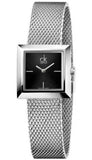 Calvin Klein Mark Black Dial Silver Mesh Bracelet Watch for Women - K3R23121