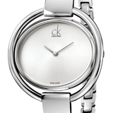 Calvin Klein Impetuous Silver Dial Silver Steel Strap Watch for Women - K4F2N116