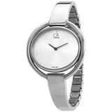 Calvin Klein Impetuous Silver Dial Silver Steel Strap Watch for Women - K4F2N116