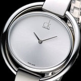 Calvin Klein Impetuous Silver Dial Silver Steel Strap Watch for Women - K4F2N116