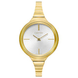 Calvin Klein Lively White Dial Gold Steel Strap Watch for Women - K4U23526