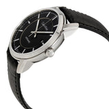 Calvin Klein Infinity Automatic Black Dial Black Leather Strap Watch for Men - K5S341C1