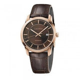 Calvin Klein Infinity Brown Dial Brown Leather Strap Watch for Men - K5S346GK