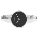 Calvin Klein Drift Black Dial Silver Steel Strap Watch for Women - K6S2N111