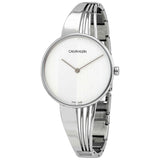 Calvin Klein Drift Silver Dial Silver Steel Strap Watch for Women - K6S2N116