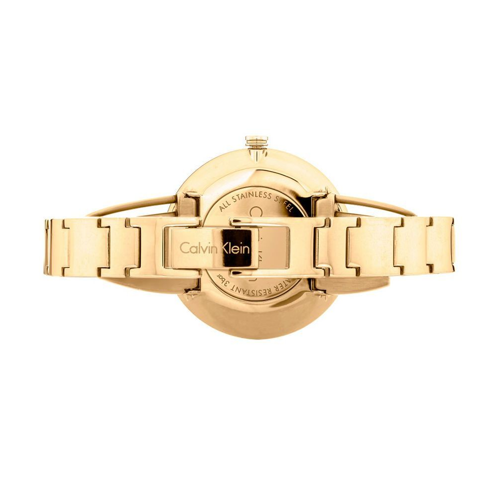 Calvin Klein Drift Silver Dial Gold Steel Strap Watch for Women