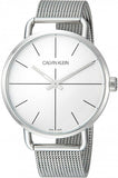 Calvin Klein Even White Dial Silver Mesh Bracelet Watch for Women - K7B23126