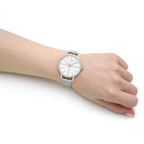 Calvin Klein Even White Dial Silver Mesh Bracelet Watch for Women - K7B23126