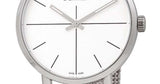 Calvin Klein Even White Dial Silver Mesh Bracelet Watch for Women - K7B23126