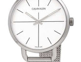 Calvin Klein Even White Dial Silver Mesh Bracelet Watch for Women - K7B23126