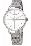 Calvin Klein Even White Dial Silver Mesh Bracelet Watch for Women - K7B23126