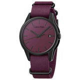 Calvin Klein Tone Maroon Dial Maroon NATO Strap Watch for Men - K7K514UP