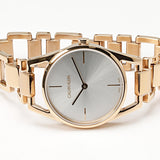 Calvin Klein Dainty White Dial Rose Gold Steel Strap Watch for Women - K7L23646