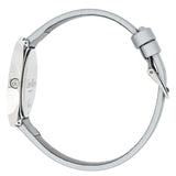 Calvin Klein Chic Silver Dial White Leather Strap Watch for Women - K7N23UP8