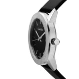 Calvin Klein Steady Black Dial Black Leather Strap Watch for Women - K7Q211C1